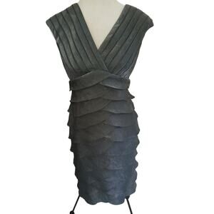 Vintage Cache Flower petal‎ Scallop fabric midi dress sz 10